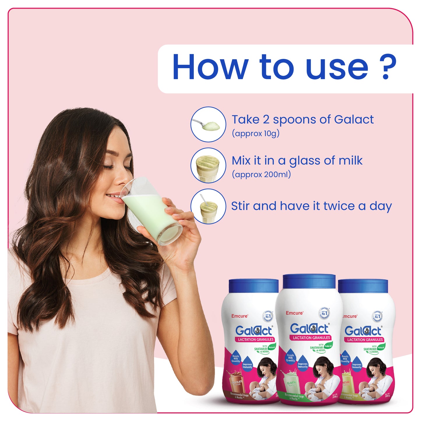 Galact Lactation Granules – Elaichi Boosts breast milk quantity