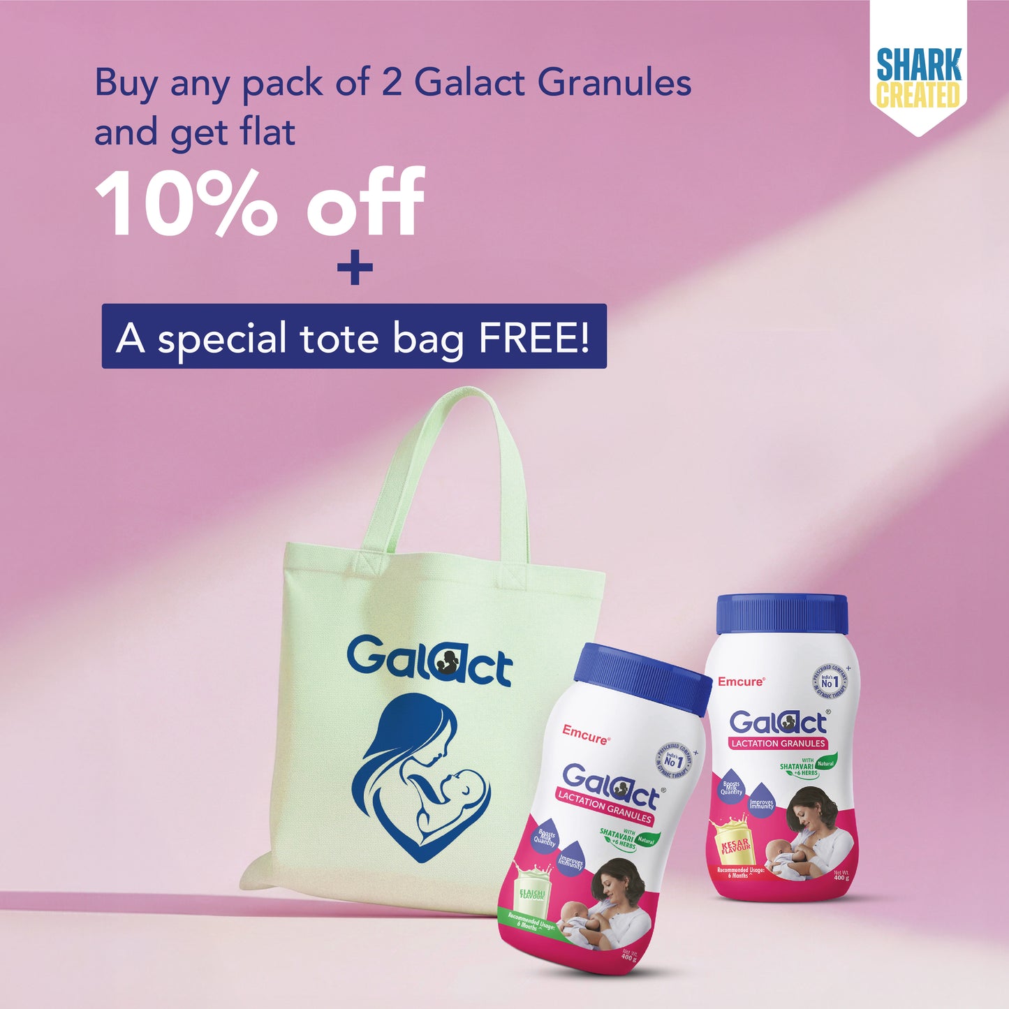 Galact Lactation Granules – Kesar + Elaichi combo pack. Boosts breast milk quantity