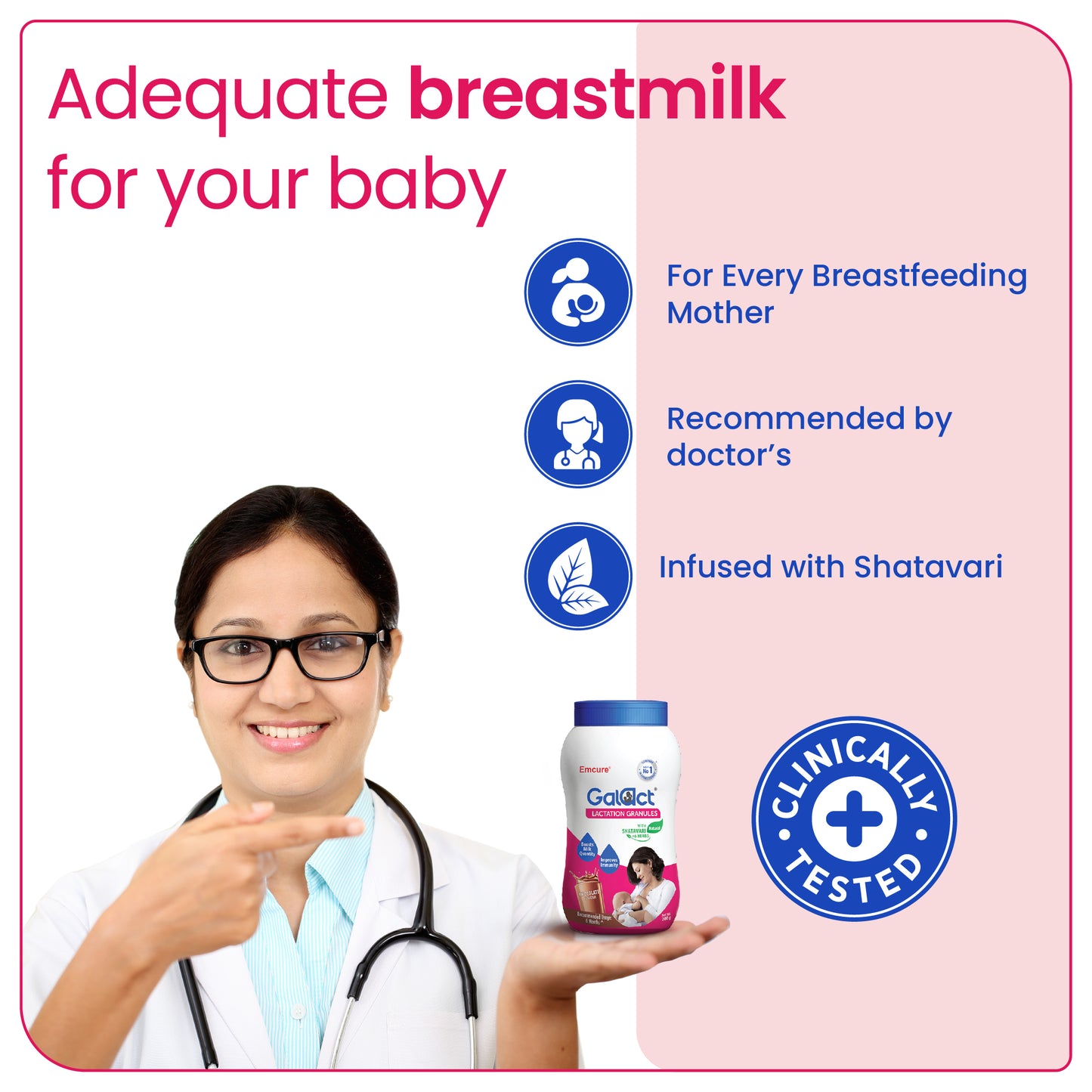 Galact Lactation Granules – Chocolate + Elaichi combo pack. Boosts breast milk quantity