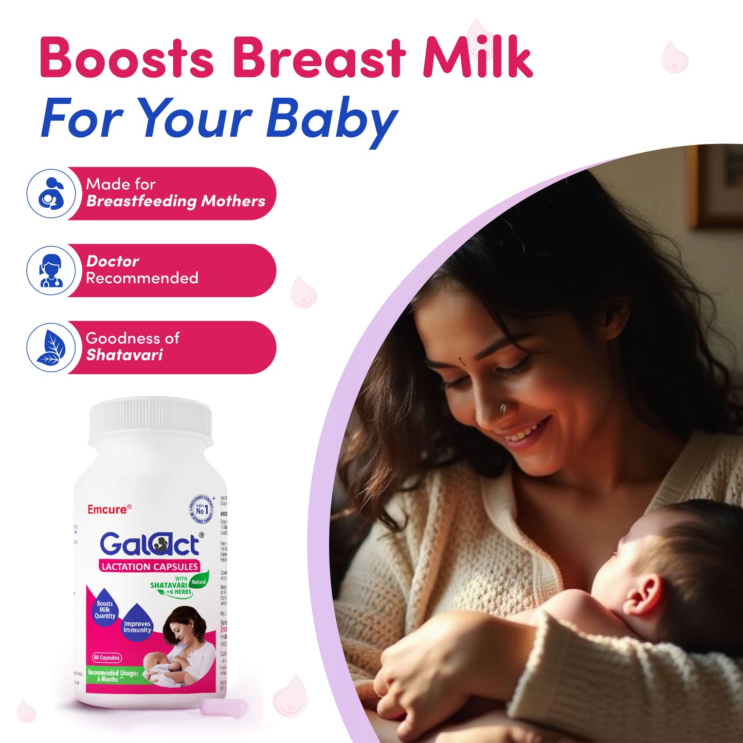 Galact Lactation Capsules – Boosts breast milk quantity