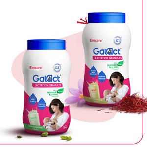 Galact Lactation Granules – Kesar + Elaichi combo pack. Boosts breast milk quantity